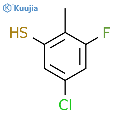 5-Chloro-3-fluoro-2-methylbenzenethiol structure