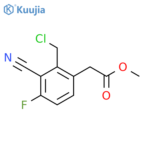 Methyl 2-chloromethyl-3-cyano-4-fluorophenylacetate structure