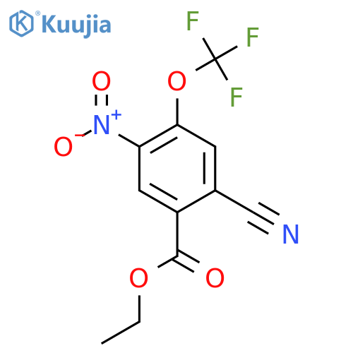 Ethyl 2-cyano-5-nitro-4-(trifluoromethoxy)benzoate structure