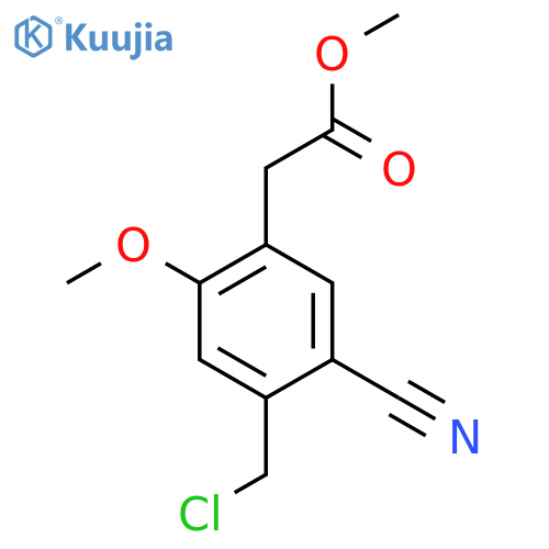 Methyl 4-chloromethyl-5-cyano-2-methoxyphenylacetate structure