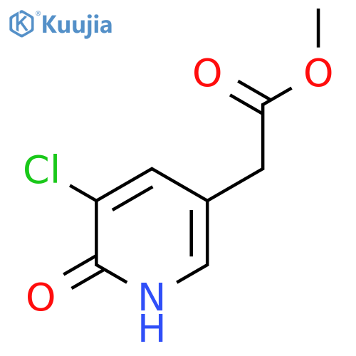 Methyl 3-chloro-2-hydroxypyridine-5-acetate structure