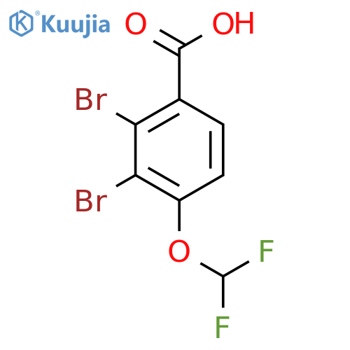 2,3-Dibromo-4-(difluoromethoxy)benzoic acid structure