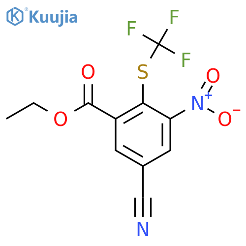 Ethyl 5-cyano-3-nitro-2-(trifluoromethylthio)benzoate structure