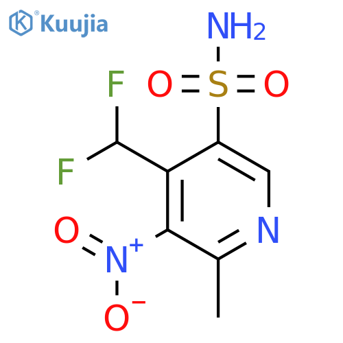 4-(Difluoromethyl)-2-methyl-3-nitropyridine-5-sulfonamide structure