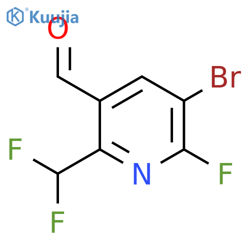 3-Bromo-6-(difluoromethyl)-2-fluoropyridine-5-carboxaldehyde structure