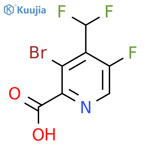 3-Bromo-4-(difluoromethyl)-5-fluoropyridine-2-carboxylic acid structure