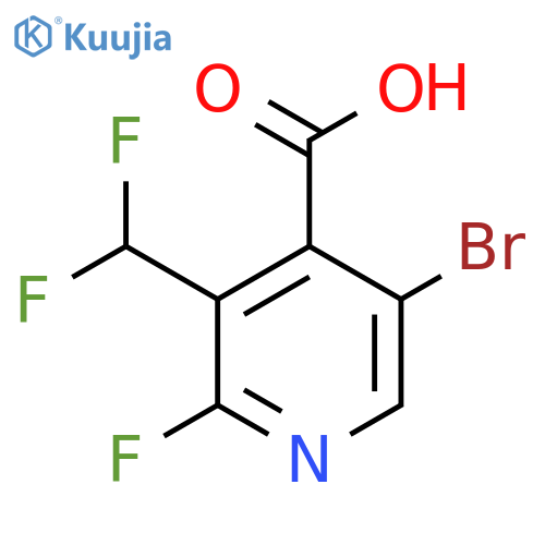 5-Bromo-3-(difluoromethyl)-2-fluoropyridine-4-carboxylic acid structure