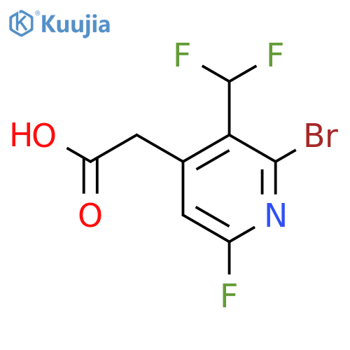 2-Bromo-3-(difluoromethyl)-6-fluoropyridine-4-acetic acid structure