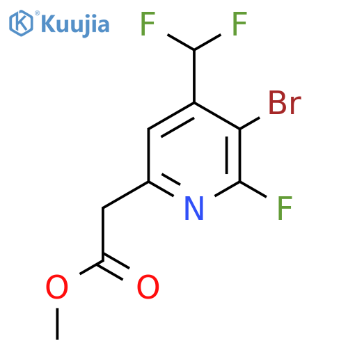 Methyl 3-bromo-4-(difluoromethyl)-2-fluoropyridine-6-acetate structure