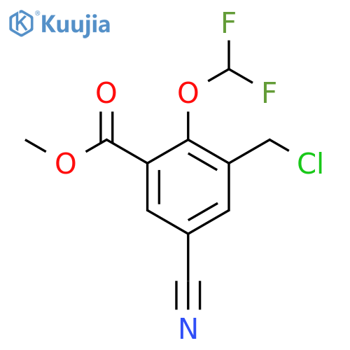 Methyl 3-chloromethyl-5-cyano-2-(difluoromethoxy)benzoate structure