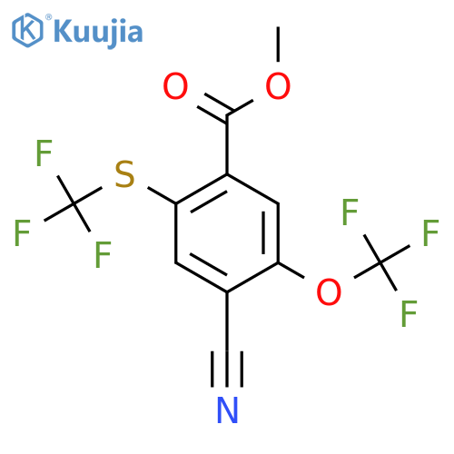 Methyl 4-cyano-5-trifluoromethoxy-2-(trifluoromethylthio)benzoate structure