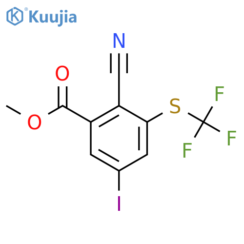 Methyl 2-cyano-5-iodo-3-(trifluoromethylthio)benzoate structure