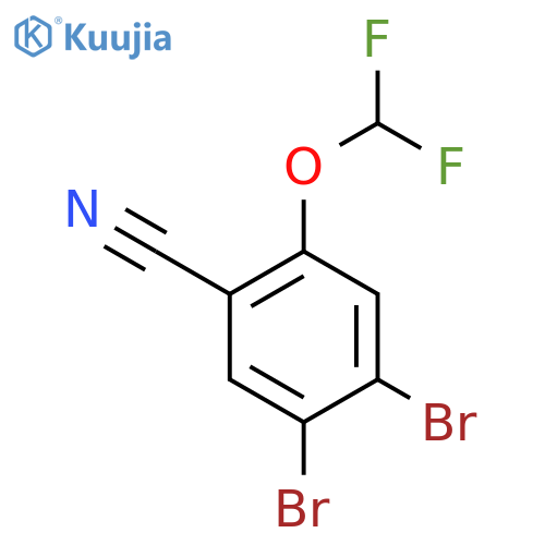 4,5-Dibromo-2-(difluoromethoxy)benzonitrile structure
