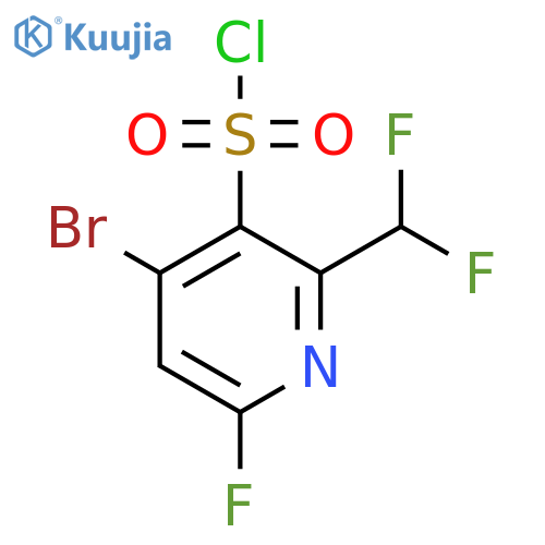 4-Bromo-2-(difluoromethyl)-6-fluoropyridine-3-sulfonyl chloride structure