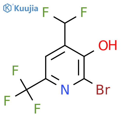 2-Bromo-4-(difluoromethyl)-3-hydroxy-6-(trifluoromethyl)pyridine structure