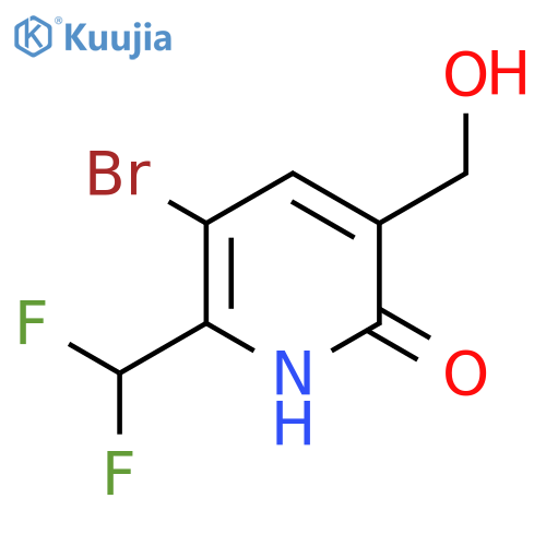 3-Bromo-2-(difluoromethyl)-6-hydroxypyridine-5-methanol structure