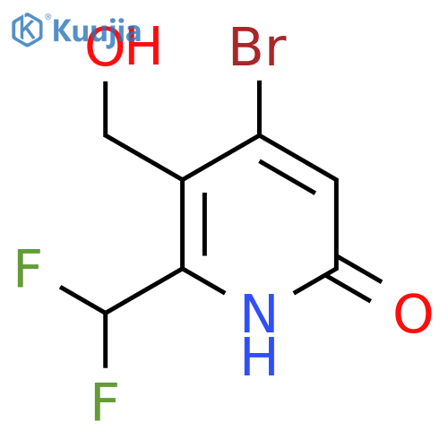 4-Bromo-2-(difluoromethyl)-6-hydroxypyridine-3-methanol structure