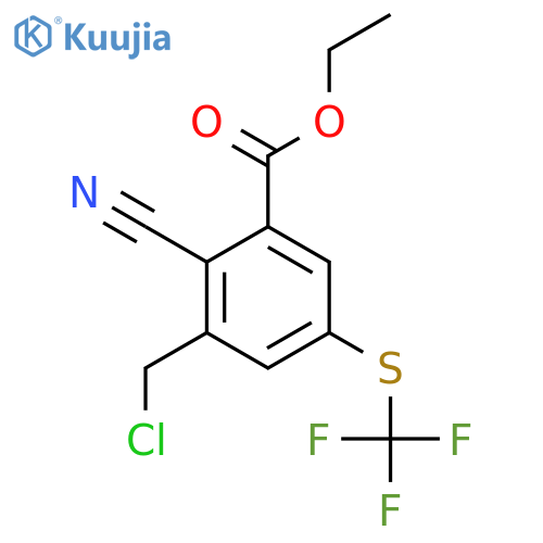Ethyl 3-chloromethyl-2-cyano-5-(trifluoromethylthio)benzoate structure