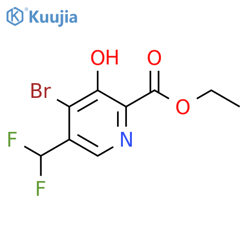 Ethyl 4-bromo-5-(difluoromethyl)-3-hydroxypyridine-2-carboxylate structure