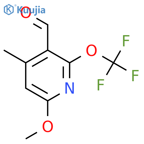 6-Methoxy-4-methyl-2-(trifluoromethoxy)pyridine-3-carboxaldehyde structure
