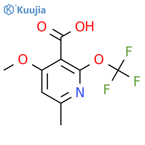 4-Methoxy-6-methyl-2-(trifluoromethoxy)pyridine-3-carboxylic acid structure