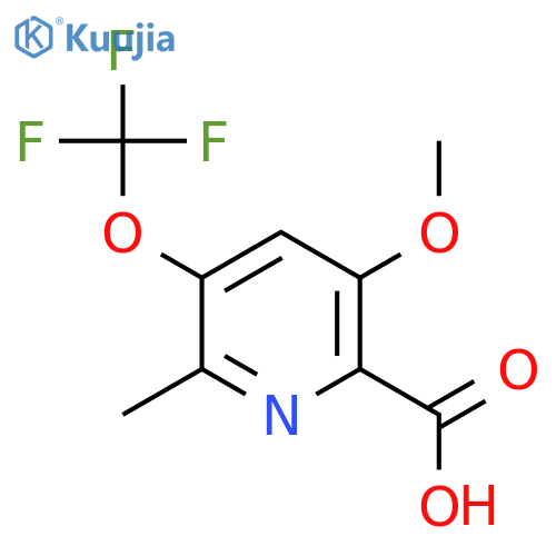 5-Methoxy-2-methyl-3-(trifluoromethoxy)pyridine-6-carboxylic acid structure