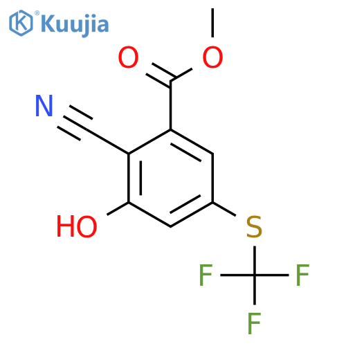 Methyl 2-cyano-3-hydroxy-5-(trifluoromethylthio)benzoate structure
