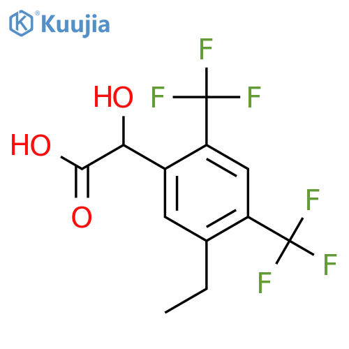 2,4-Bis(trifluoromethyl)-5-ethylmandelic acid structure