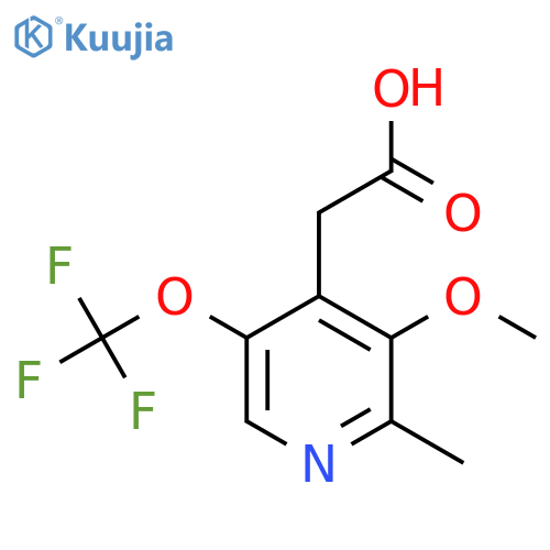 3-Methoxy-2-methyl-5-(trifluoromethoxy)pyridine-4-acetic acid structure