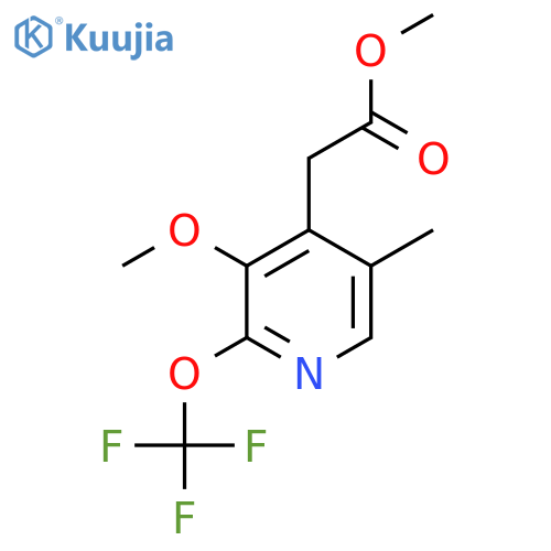 Methyl 3-methoxy-5-methyl-2-(trifluoromethoxy)pyridine-4-acetate structure
