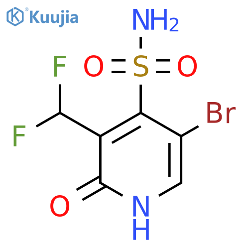 5-Bromo-3-(difluoromethyl)-2-hydroxypyridine-4-sulfonamide structure