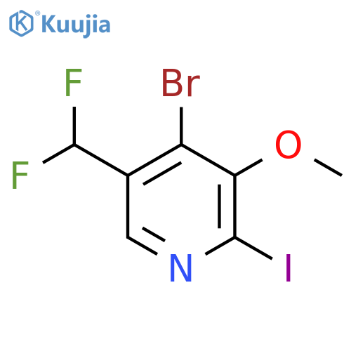 4-Bromo-5-(difluoromethyl)-2-iodo-3-methoxypyridine structure