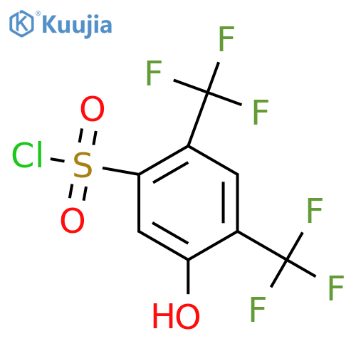 2,4-Bis(trifluoromethyl)-5-hydroxybenzenesulfonyl chloride structure