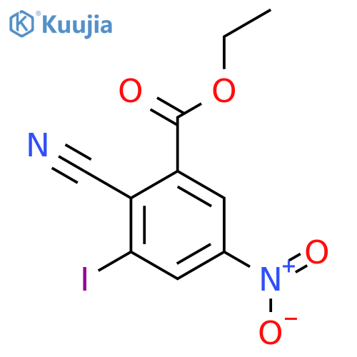 Ethyl 2-cyano-3-iodo-5-nitrobenzoate structure