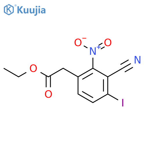 Ethyl 3-cyano-4-iodo-2-nitrophenylacetate structure