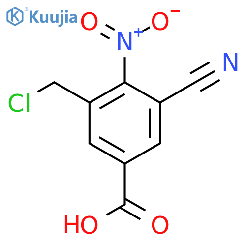 3-Chloromethyl-5-cyano-4-nitrobenzoic acid structure