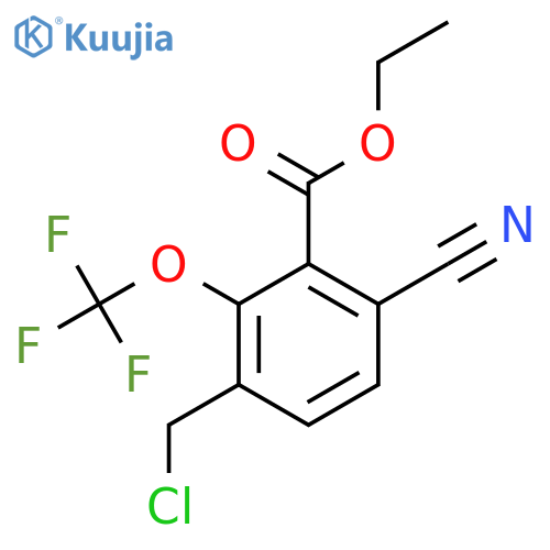 Ethyl 3-chloromethyl-6-cyano-2-(trifluoromethoxy)benzoate structure