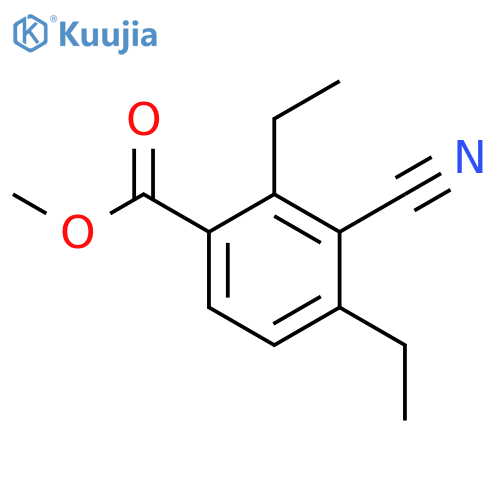 Methyl 3-cyano-2,4-diethylbenzoate structure