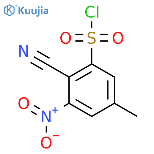 2-Cyano-5-methyl-3-nitrobenzenesulfonyl chloride structure