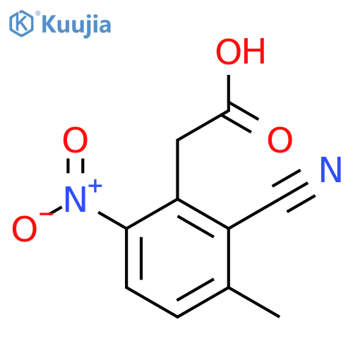 2-Cyano-3-methyl-6-nitrophenylacetic acid structure