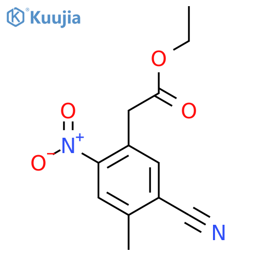 Ethyl 5-cyano-4-methyl-2-nitrophenylacetate structure