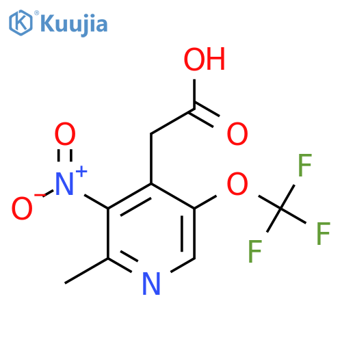 2-Methyl-3-nitro-5-(trifluoromethoxy)pyridine-4-acetic acid structure