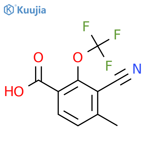 3-Cyano-4-methyl-2-(trifluoromethoxy)benzoic acid structure