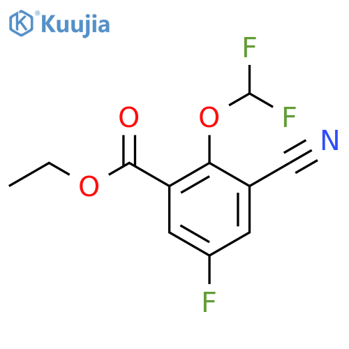 Ethyl 3-cyano-2-difluoromethoxy-5-fluorobenzoate structure