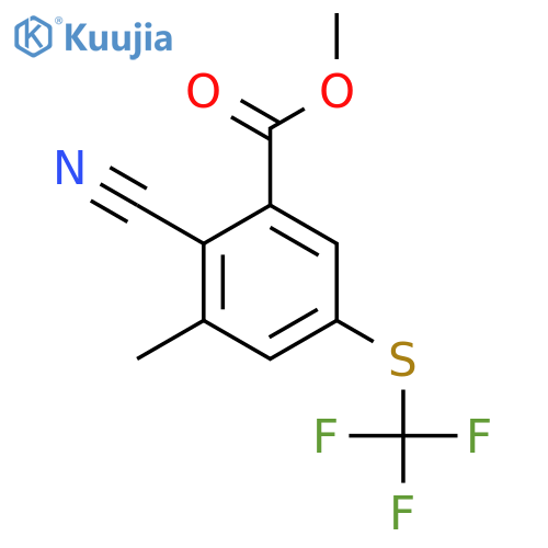 Methyl 2-cyano-3-methyl-5-(trifluoromethylthio)benzoate structure
