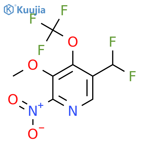 5-(Difluoromethyl)-3-methoxy-2-nitro-4-(trifluoromethoxy)pyridine structure