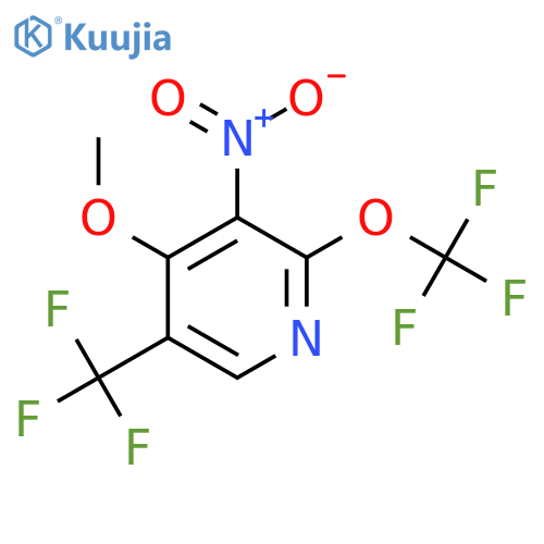 4-Methoxy-3-nitro-2-(trifluoromethoxy)-5-(trifluoromethyl)pyridine structure