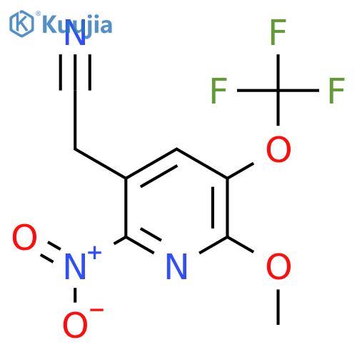2-Methoxy-6-nitro-3-(trifluoromethoxy)pyridine-5-acetonitrile structure