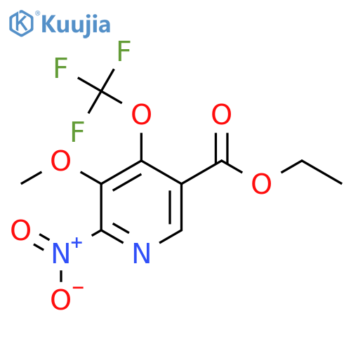 Ethyl 3-methoxy-2-nitro-4-(trifluoromethoxy)pyridine-5-carboxylate structure