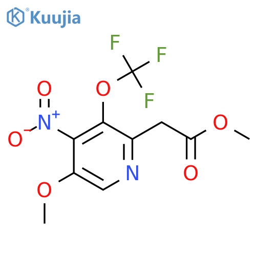Methyl 5-methoxy-4-nitro-3-(trifluoromethoxy)pyridine-2-acetate structure